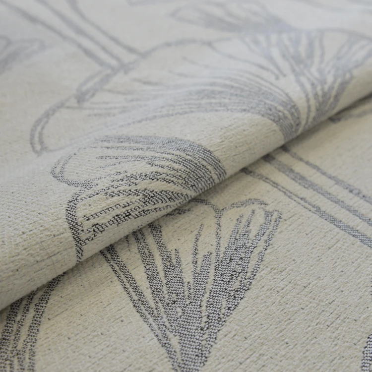 Tissu d'ameublement fleurs de gingko