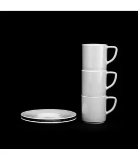 Sous-tasse à expresso rond blanc mélamine Ø 11,5 cm Prestige Platex