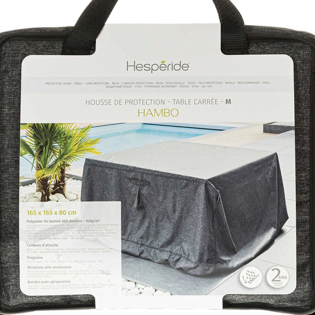Housse de protection HAMBO pour table carrée M