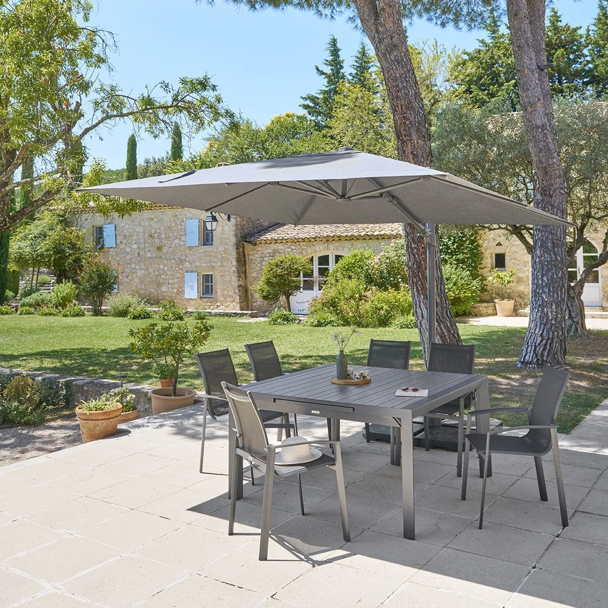 Parasol déporté MELHIA Anthracite / Graphite