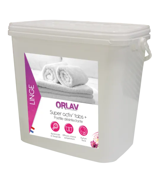 Lessive Linge Pastilles Désinfectante seau 3.125Kg
