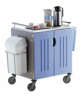 Chariot petit-déjeuner inox 81x61x99 cm Saint Romain