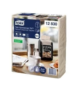 Serviette beige ouate de cellulose 21,3x16,5 cm Tork (720 pièces)