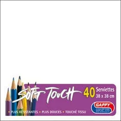 Serviettes soft touch 38x38cm 2 plis