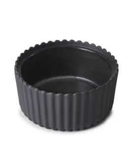Ramequin rond noir porcelaine culinaire 10 cl Ø 9 cm Pekoe Revol