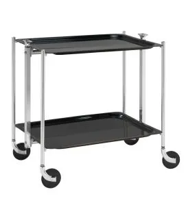 Table roulante noir aluminium Platex