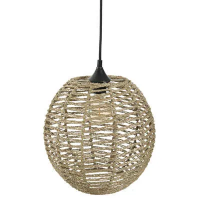 Suspension boule Rana diam 33 cm jonc naturel X4