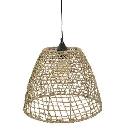 Suspension cône Jada diam 35 cm jonc naturel X4