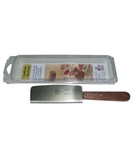 Couteau à raclette 24 cm inox traité crantée L.tellier