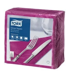 Serviette violet ouate de cellulose 39x39 cm Tork (150 pièces)