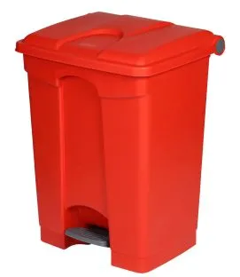 Collecteur à pédale plastique 70 L rouge Probbax