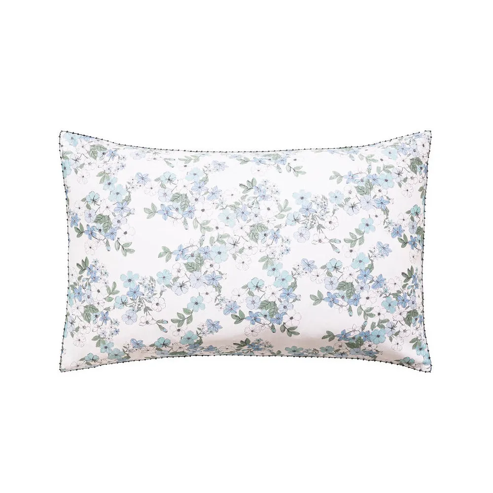 2 taies d'oreiller Manuka Ciel Le Jacquard Français coton - 2 dimensions