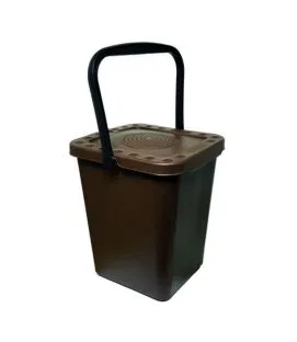 Seau à compost plastique 10 L marron Probbax