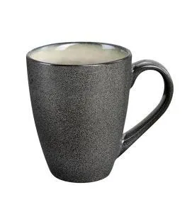Mug rond blanc grès émaillé 30 cl Ø 9 cm Shadow Medard De Noblat