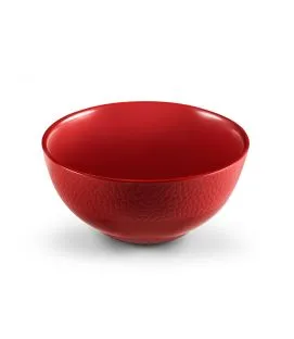 Bol rond rouge grès émaillé 60 cl Ø 15 cm Stone Medard De Noblat