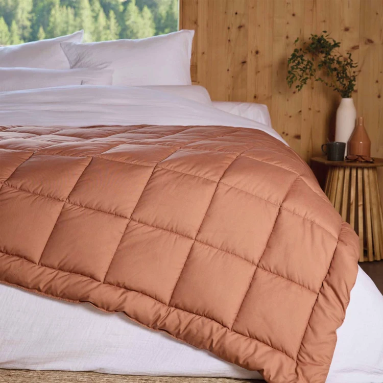 Dessus de lit matelassé peau de pêche Oekotex