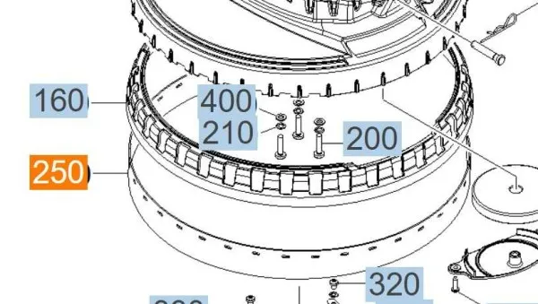 Jupe anti éclaboussure pour autolaveuse Karcher BD 38/12 repère 250