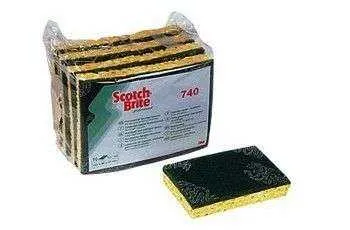 Tampon Sur Eponge (Tamponge) Vert 3M Le Lot De 10