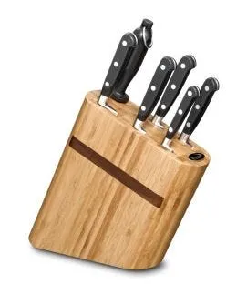 Bloc 6 couteaux bambou 35x9x24 cm Ideal Sabatier Deglon