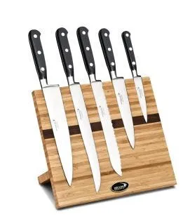 Bloc 5 couteaux bambou 26x15x21 cm Ideal Sabatier Deglon