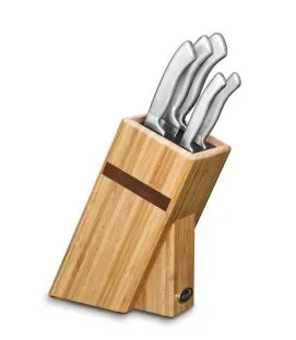 Bloc 5 couteaux bambou 18x13x25 cm Oryx Deglon