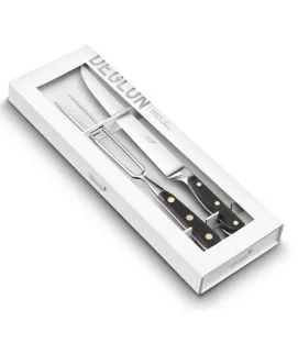 Coffret de 2 couteaux 22 cm inox bois unie Grand Chef Deglon