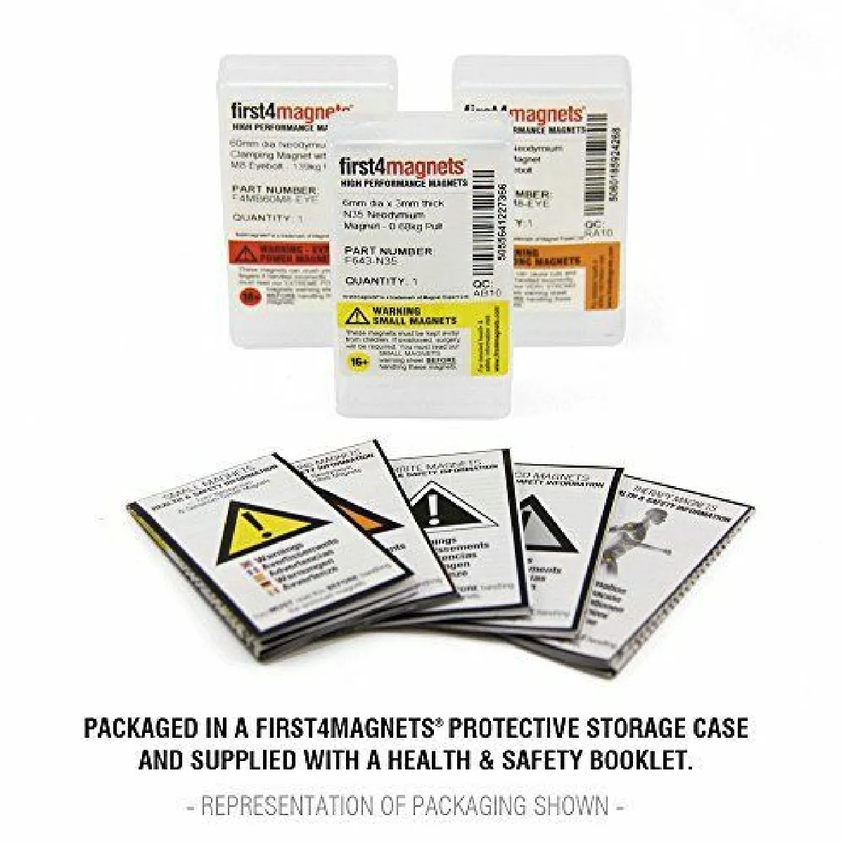 Aimant néodyme N42 - Plaqué or - Force d'attraction 0.44 kg - Paquet de 10