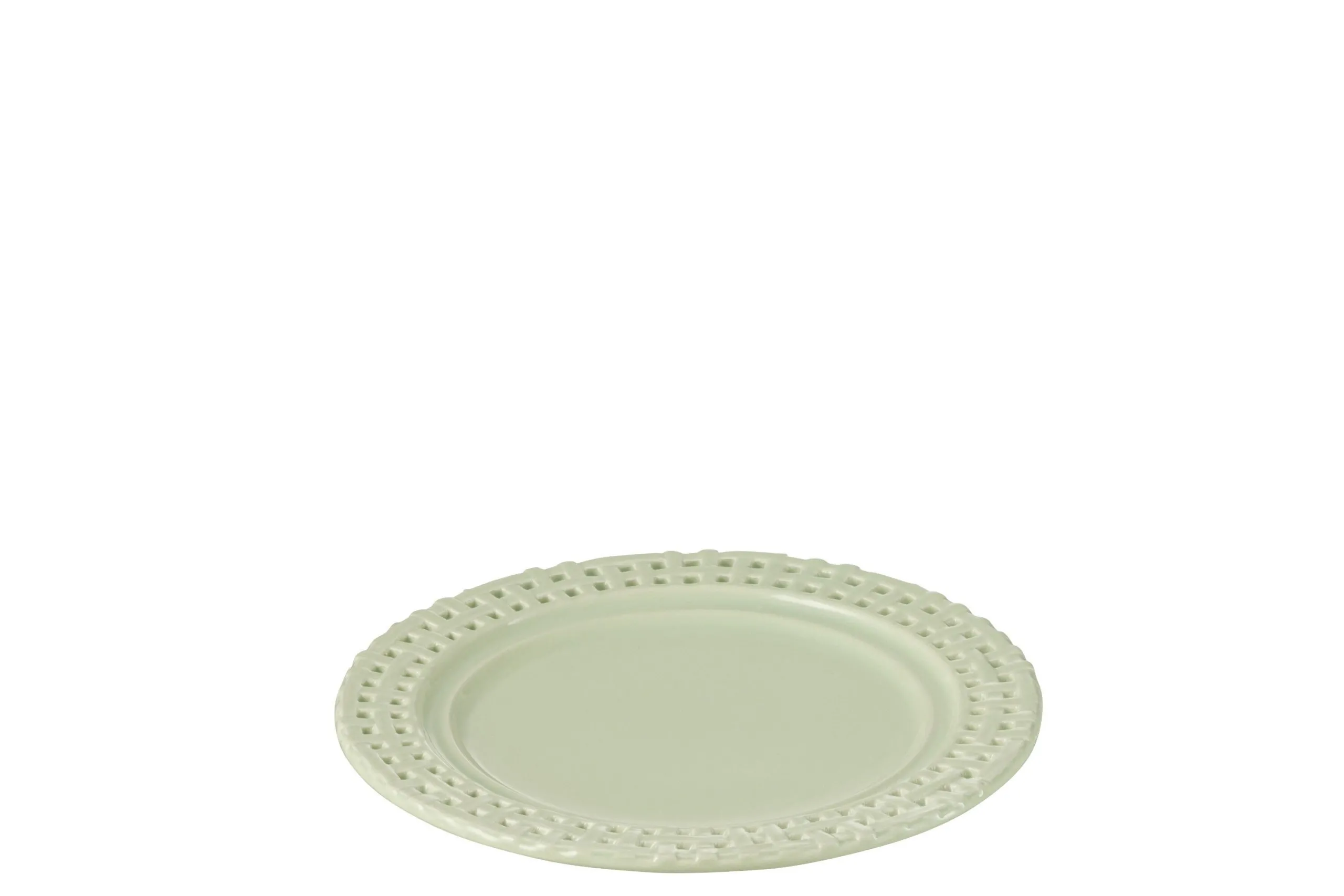 Assiette rond ceramique vert