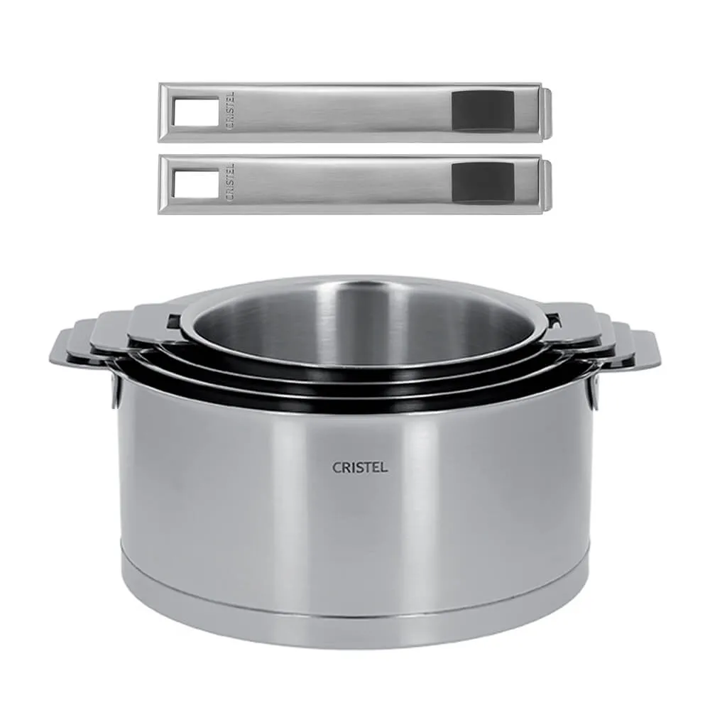 Série de 4 Casseroles STRATE + 2 poignées STRATE amovibles OFFERTES - CRISTEL