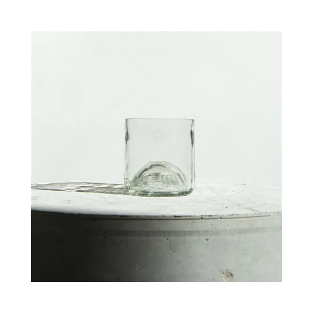 4 tasses en verre Q de bouteilles - 2 coloris