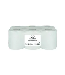 Bobine à dévidage central blanc ouate de cellulose 18,13x20 cm Essentials Collection (6 pièces)