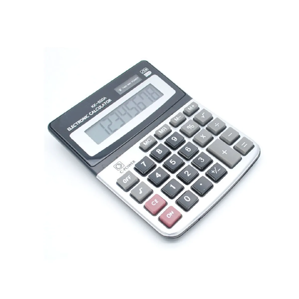 Calculatrice de bureau - Grand écran LED 12 chiffres - Touches grandes et ergonomiques - 14,5 x 11,5 cm