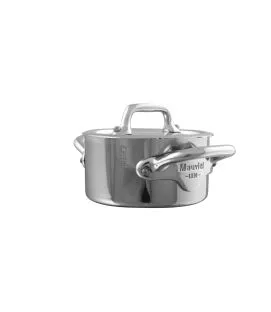 Mini cocotte avec couvercle inox Sans revêtement Avec couvercle Ø 9 cm 4,5 cm 0,3 L M'minis Mauviel