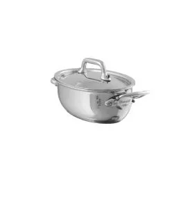 Mini cocotte avec couvercle inox Sans revêtement Avec couvercle 14x12x4,5 cm 0,3 L M'minis Mauviel