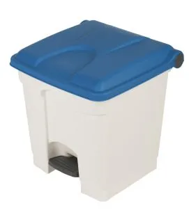 Collecteur à pédale plastique 30 L blanc Probbax