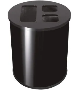 Collecteur tri acier 40 L noir Probbax