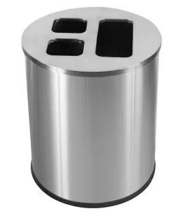 Collecteur tri inox 40 L argent Probbax