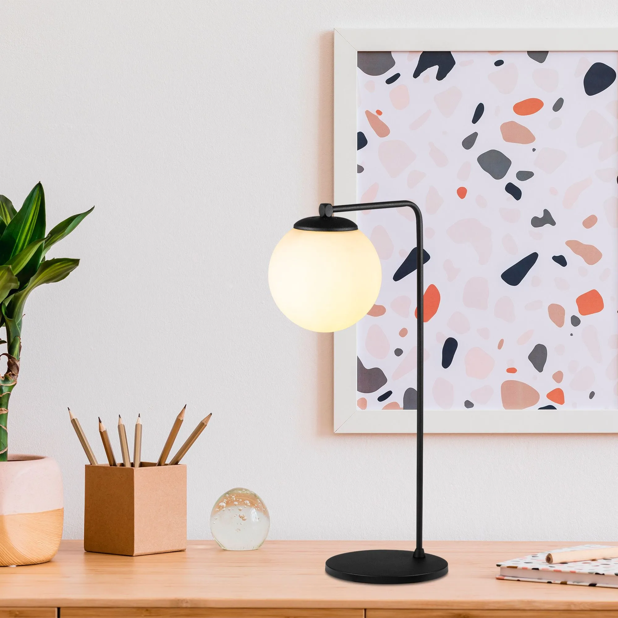 Daisy Lampe de table | CORPS EN MÉTAL | Noir