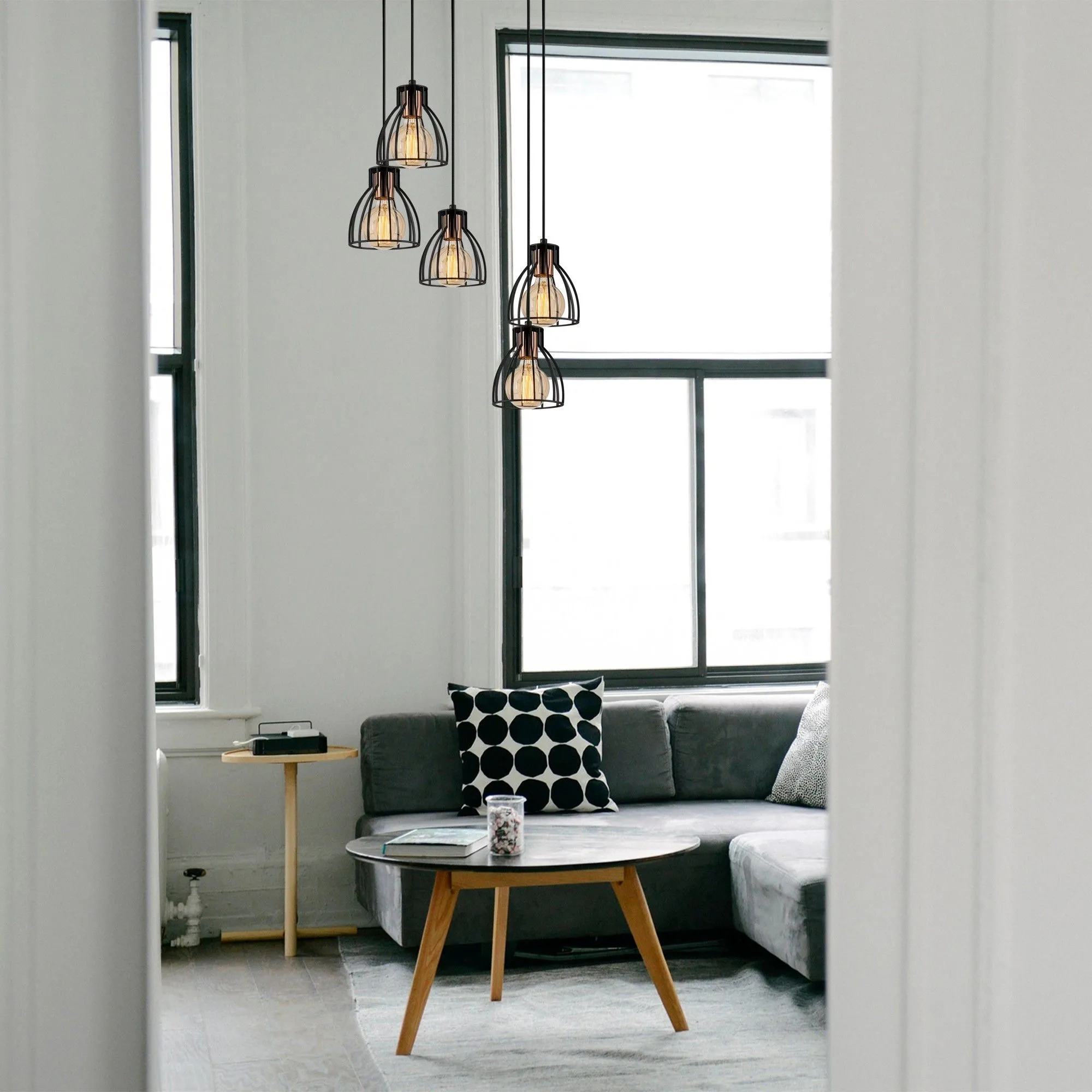 Kemah Lustre | CORPS EN FER | Noir