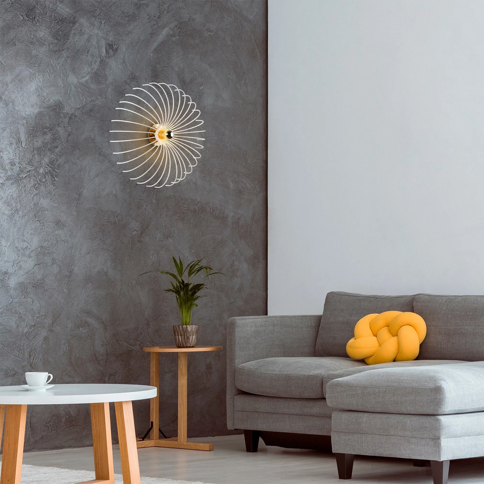 Aspendos Applique | CORPS EN MÉTAL | Blanc