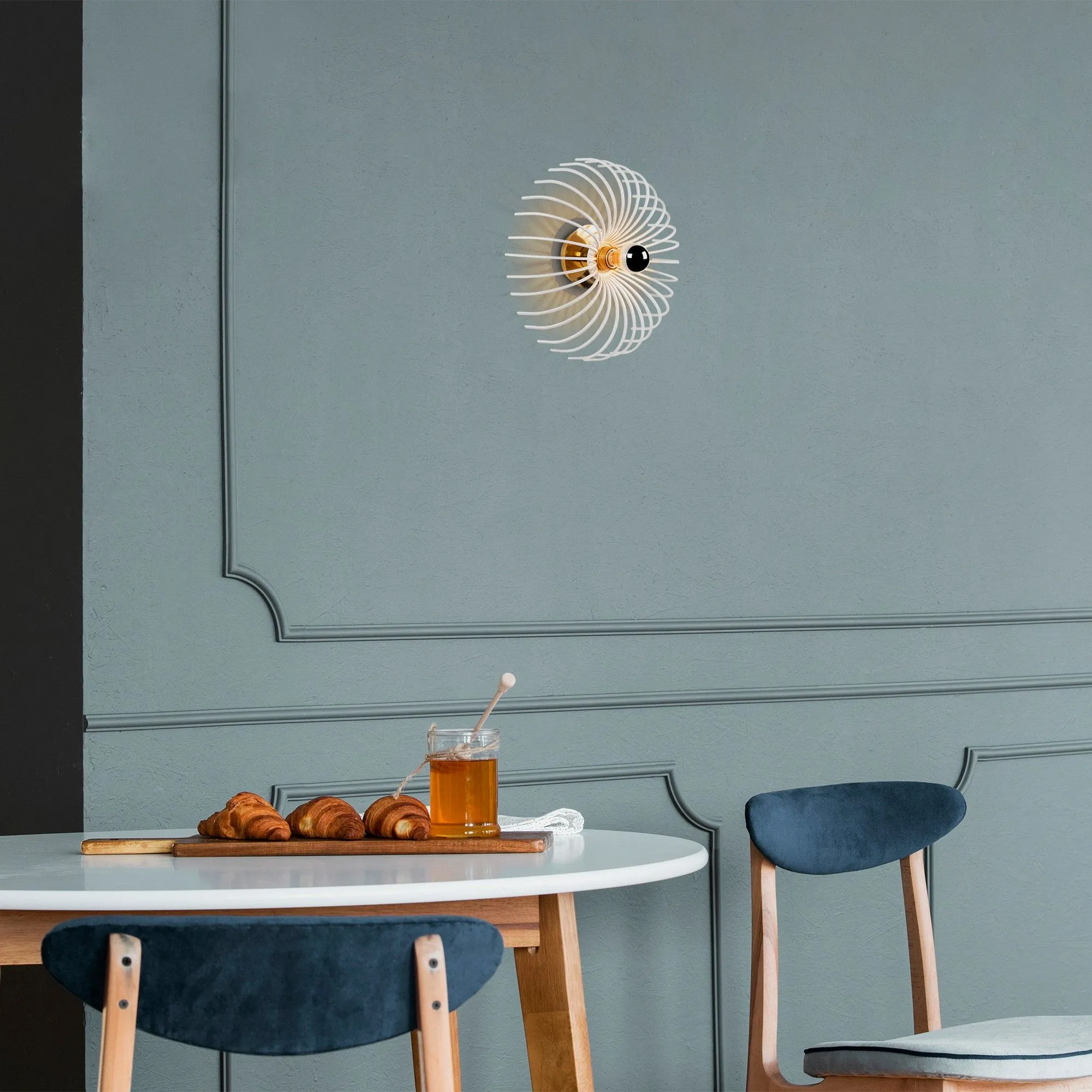 Aspendos Applique | CORPS EN FER | Blanc