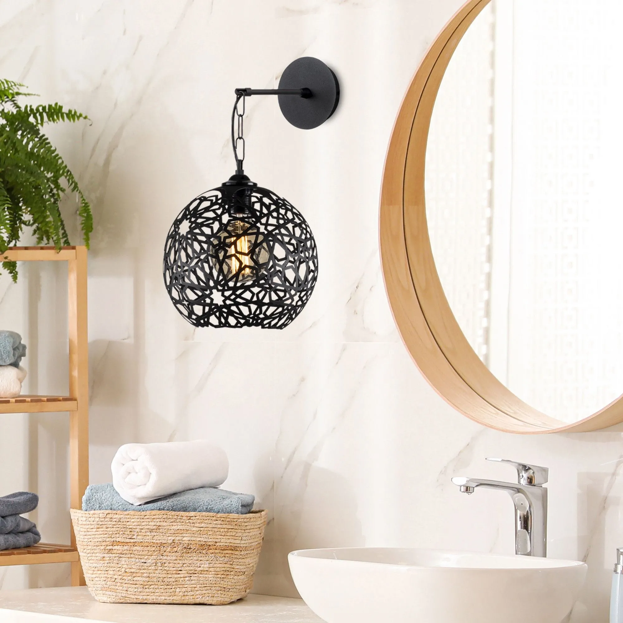 Fellini Applique | CORPS EN MÉTAL | Noir