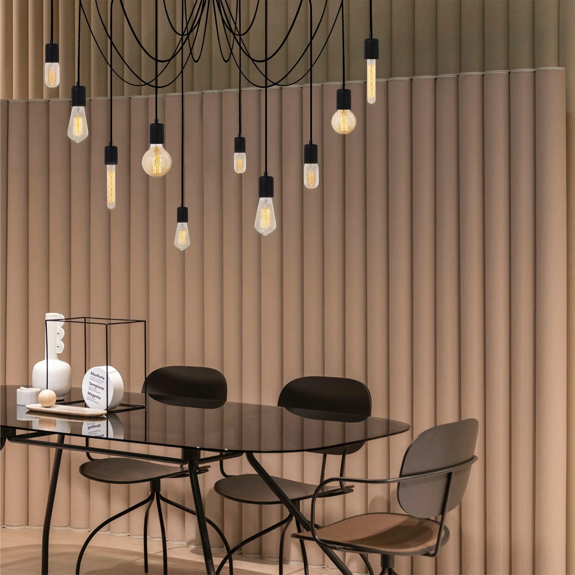 Kabluni Lustre | CORPS EN FER | Noir