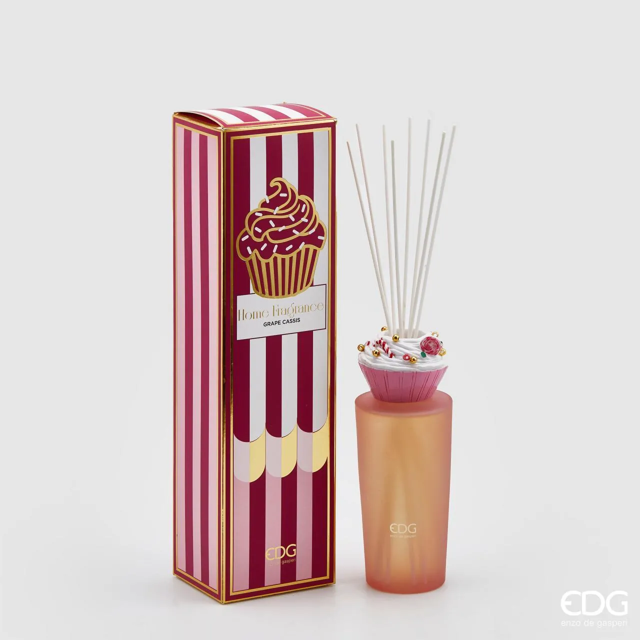 Désodorisant bouteille EDG Enzo De Gasperi 430 ml Cupcake H21 Raisin C