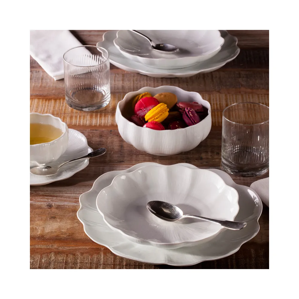 6 assiettes Citrouille porcelaine Jacques Pergay - 3 tailles