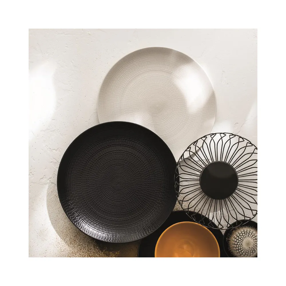 6 assiettes DEGRENNE Modulo nature Kaolin - 5 tailles