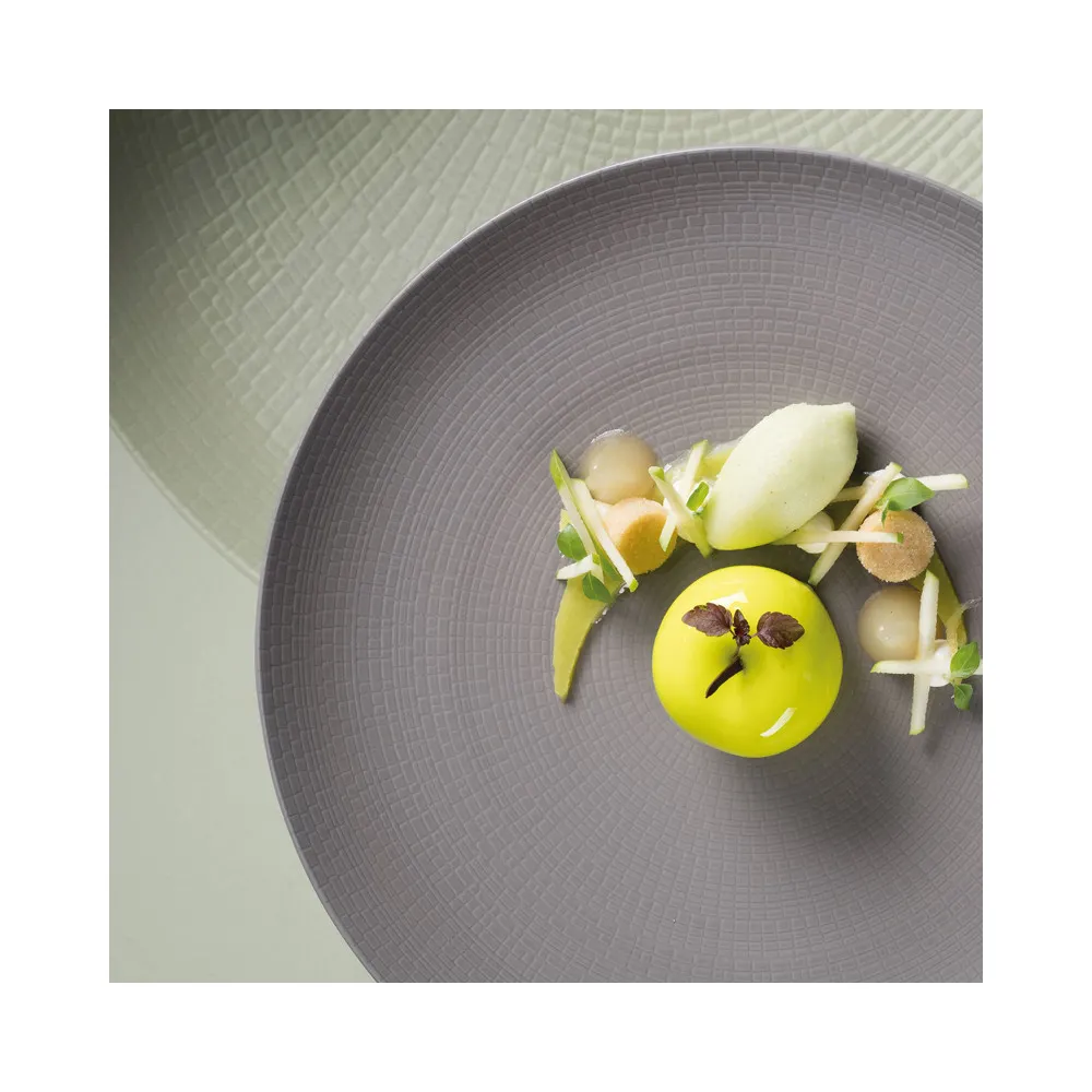 6 assiettes DEGRENNE Modulo nature Terre d'Ombre - 5 tailles