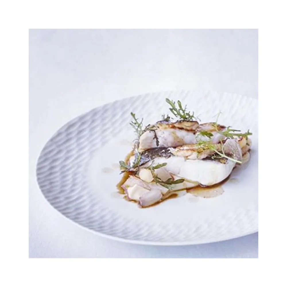 6 assiettes Empreinte Porcelaine Pergay 27cm