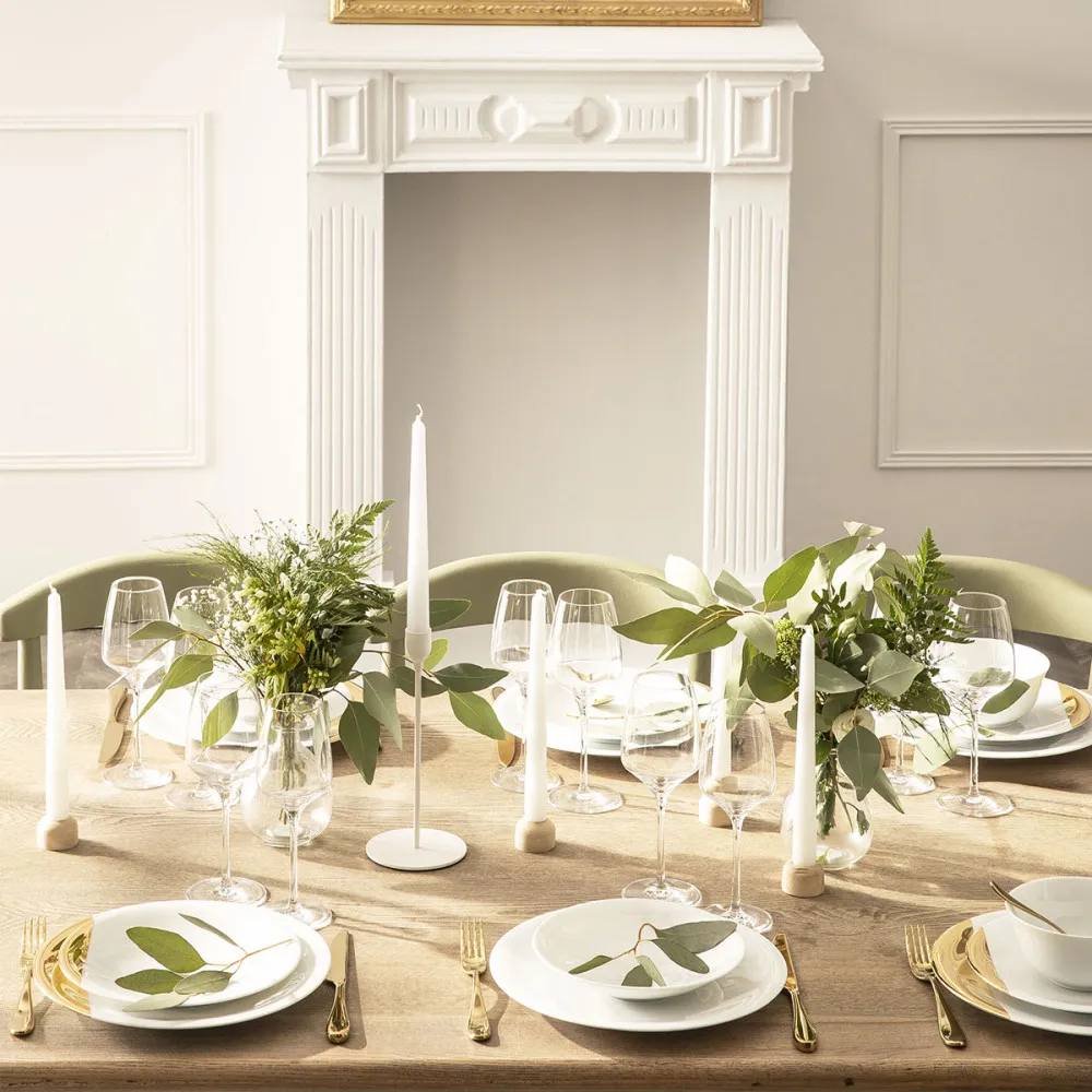 6 assiettes SD One Blanc Degrenne - 6 tailles