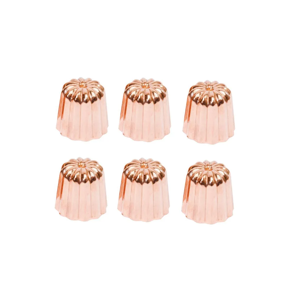 6 moules à cannelés cuivre Matfer Bourgeat